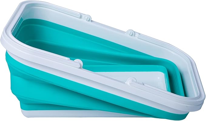 AUTODECO Collapsible Sink 2 Pack with Handle Towel, 2.37 Gal / 9L Foldable Wash Basin for Washing Dishes, Camping, Hiking and Home
