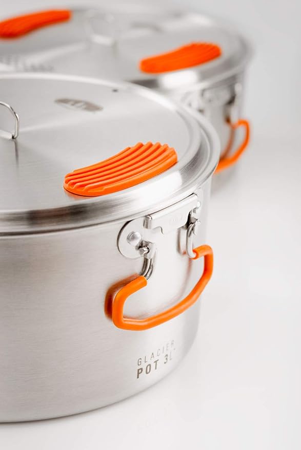 GSI Outdoors Stainless Steel Base Camper - 3 Pieces Cookset