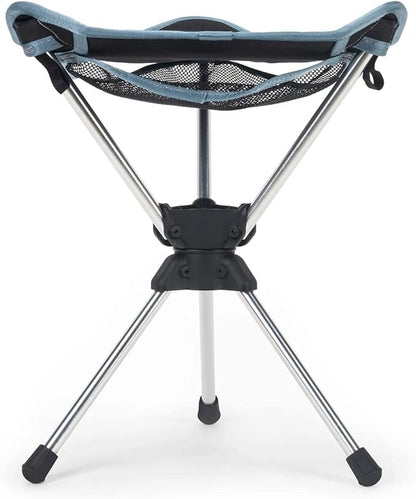 GRAND TRUNK Compass 360° Swivel Camping Stool – Ultra-Light, Foldable & Rotating Travel Chair – Compact & Durable for Outdoors, Hiking, and Fishing – Black