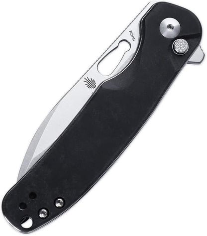 Kizer HIC-CUP Folding Pocket Knife, 3.15 In154CM Steel Folding Knife, Richlite Handle Button Knife, Small EDC Knife for Men Women V3606C2