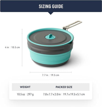 Sea to Summit Frontier Ultralight Collapsible Pouring Pot for Camping, 2.2 Liter