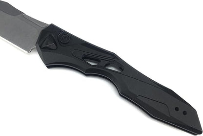 HUAAO Assisted Opening Knife, Pocket Knife with 3.4’’ 8Cr13Mov Steel Blade Aluminum Handle, EDC Camping Folding Knife with Clip for Hunting Fishing