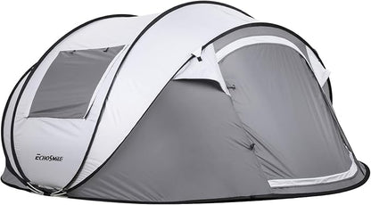 EchoSmile Camping Instant Pop Up Tent, 2/4/6/8/10 Person, Water Resistant Dome, Easy Setup for Camping Hiking and Outdoor, Portable with Carry Bag, 3 Season