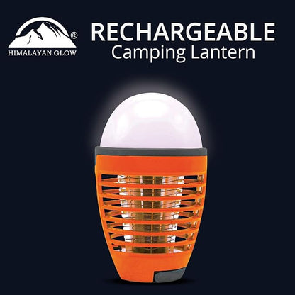 Himalayan Glow Camping Lantern, LED Night 360° of Brightness, Rechargeable Hiking Gear, Hanging Light-2 Count, (Pack of 2)