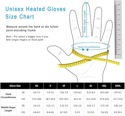 SNOW DEER Heated Gloves Electric Upgraded Men Women 7.4V Rechargeable Battery Gloves,Heated Motorcycle Glove Mittens