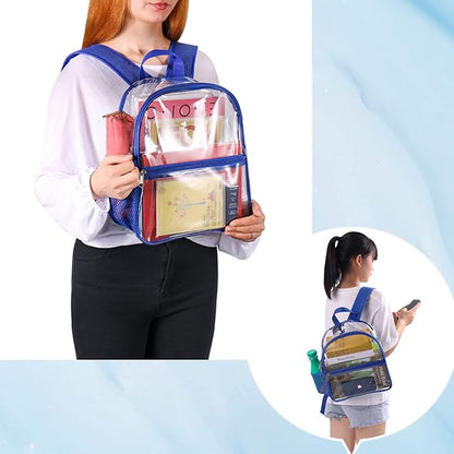 USPECLARE Clear Backpack for Stadium Approved 12×6×12, Water proof Clear Bag for Stadium Events and Concert Work Sport Event