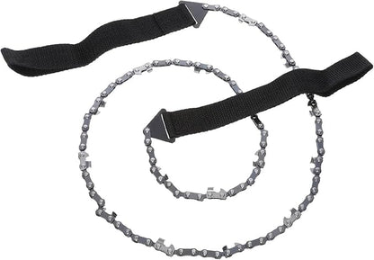 HME Pocket Folding Hand Chain 36 Inches Saw with Nylon Wrist Handle, Tree Cutting Emergency Survival Gear for Camping, Backpacking, Hiking, Hunting