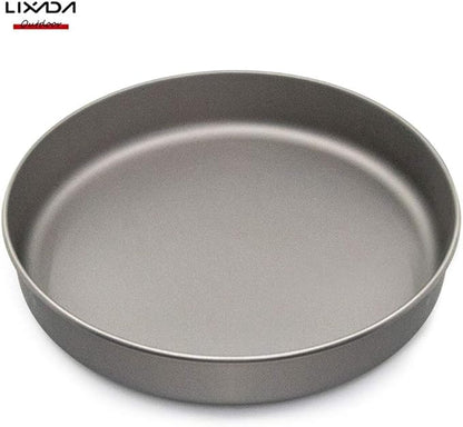 LIXADA Ultralight Titanium Frypan Outdoor Camping Hiking Picnic Cooking Frying Pan 750/1000ML with/without handle