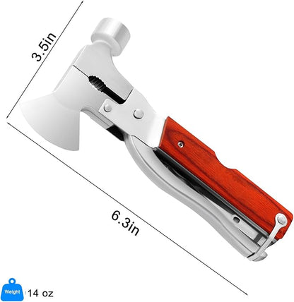 Multi-Purpose Outdoor Tools, Camping Gear Multi-Tools, 16-in-1 Camping Accessories Multi-Tool Hammers, Easy to Carry Camping Tools Including Hammers, Pliers, Bottle Openers, etc.