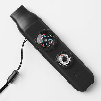 Viriber Whistle Emergency Camping Hiking Survival Whistle，Outdoor Multifunctional Tool with Lanyard,Compass,Thermometer,Ideal for Kayaking, Boating,Climbing
