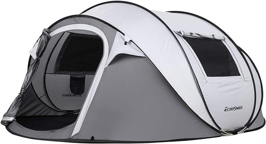 EchoSmile Camping Instant Pop Up Tent, 2/4/6/8/10 Person, Water Resistant Dome, Easy Setup for Camping Hiking and Outdoor, Portable with Carry Bag, 3 Season