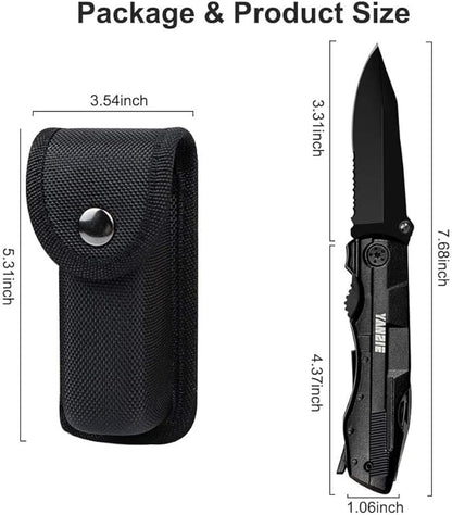 Multitool Pocket Knife with Switch Blades, Can Opener, Wire Cutter, Plier Screwdrivers, Fishing Knife for Camping Hunting, Chrismas/Birthday Gifts for Men/Dad/Kids