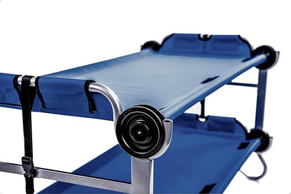 Disc-O-Bed Youth Double Cot Kid-O-Bunk, Modular for Bunk Beds, Dual Cots, or Bench with 2 Carry Bags for Portable Transport