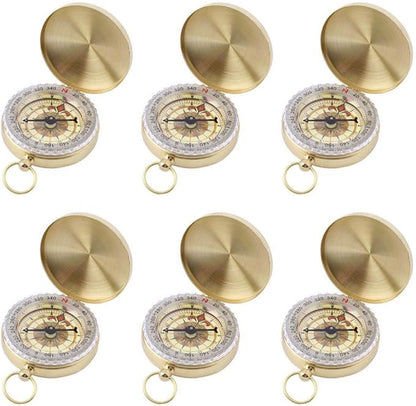 SHENQIDZ 6 Pack Camping Survival Compass,Pocket Compass for Kids,Compass for Hiking or Camping