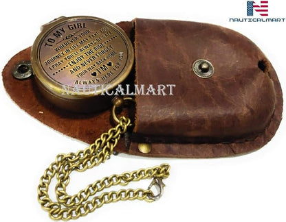 Brass Compass Gift to My Son Compass,My Son,to My Son,Son from Dad,Gift for Son,Father Son Gift,Mother Son Gift,Love Mom,Son from Mom, Love Dad (to My Girl)