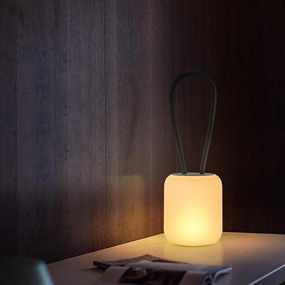 Himmel Camping Lamp,Portable Outdoor Lamp for Hanging,Standing and Mounting,Warm or White Lighting Camping Lamp,Rechargeable Hang Lampe Outdoor,Table lamp for Living Room and Bedroom (Gray)