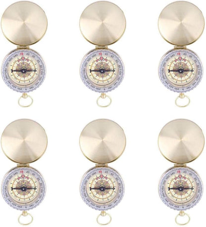 SHENQIDZ 6 Pack Camping Survival Compass,Pocket Compass for Kids,Compass for Hiking or Camping