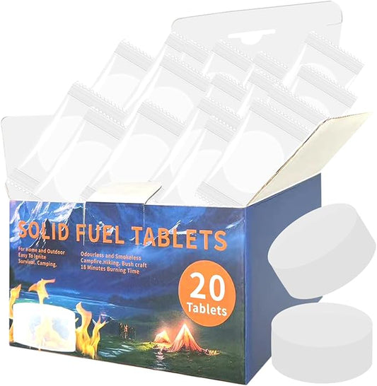 Solid Fuel Tablets Fire Starters for Fireplace, for Indoor and Outdoor use, for Campfires, BBQ, Fire Starters for Grill and Wood Stove - Firelighters