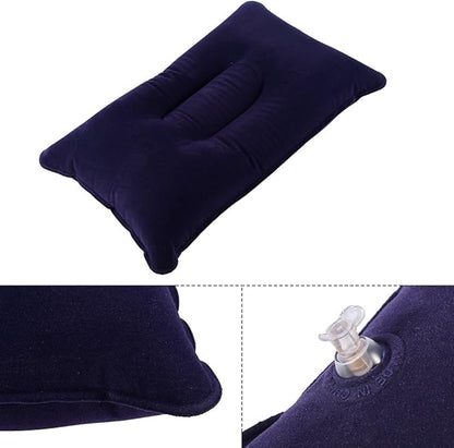 Dioche Portable Air Inflation Pillow, Soft PVC Pillow for Outdoor Travel Camping Hiking Sleeping