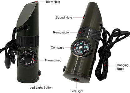 Emergency Whistle with Lanyard Safety Whistle Camping Hike Rescue Signal Survival Whistle