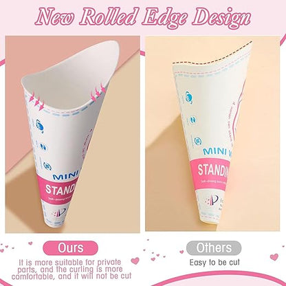 60 Pcs Disposable Portable Female Urination Device for Women, Female Urinal，Women Pee Cup Standing Up，Disposable Women Urinal for Women Female Pee Funnel，for Travel Camping Urinary Pee Cones