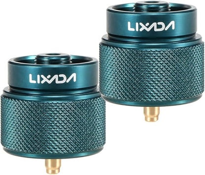 Lixada Camping Stove Adapter 1L Outdoor Propane Small Tank Input EN417 Lindal Valve Output