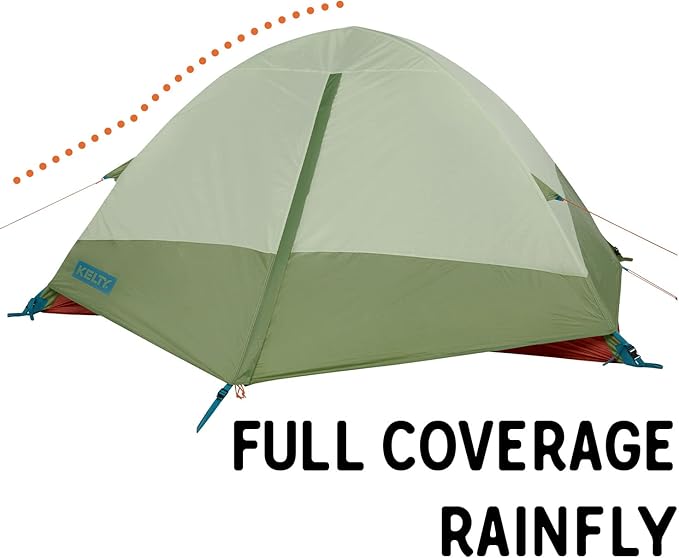 Kelty Tents Kelty Discovery Trail Backpacking Tent, Lightweight and Easy to Setup Backpacking Shelter with 2 Aluminum Poles, Single Door Single Vestibule, Stuff Sack Included