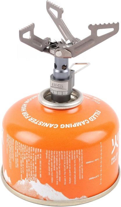 BRS Stove BRS 3000T Stove Ultralight Backpacking Stove Portable Pocket Stove Titanium Camping Gas Burner only 26g with 1 Extra Backup O-Ring