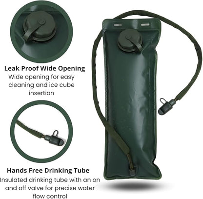 M MCGUIRE GEAR Hydration Bladder, 3L/100 oz. Water Bladder, Leak Proof Hydration Pack, Water Reservoir with Insulated Drinking Tube for Hiking, Cycling, and Biking