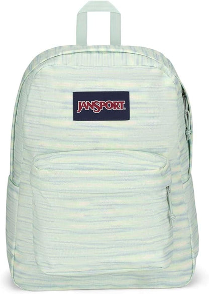 JanSport SuperBreak One Backpacks - Durable, Lightweight Bag with 1 Main Compartment, Front Utility Pocket with Built-in Organizer - Premium Backpack - 70S Space Dye Fresh Mint