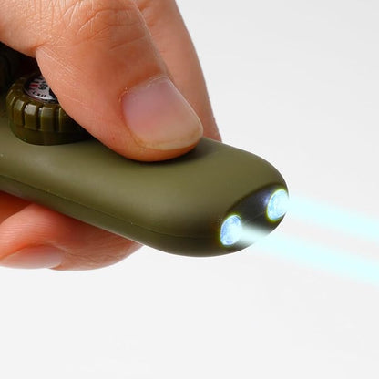 Viriber Whistle Emergency Camping Hiking Survival Whistle，Outdoor Multifunctional Tool with Lanyard,Compass,Thermometer,Ideal for Kayaking, Boating,Climbing