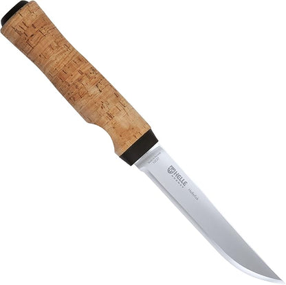 HELLE Knives - Hellefisk - Fixed Blade - Fishing Knife - Birch Wood Handle - 12C27 Stainless Steel - Made in Norway