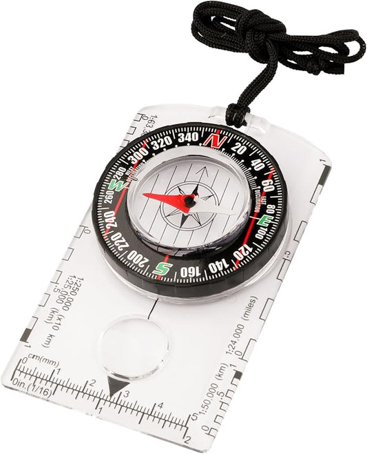 Orienteering Compass, Wilderness Survival Compass for Kids- Magnetic Gear Set Navigation Map- Backpacking Camping Hunting Survival