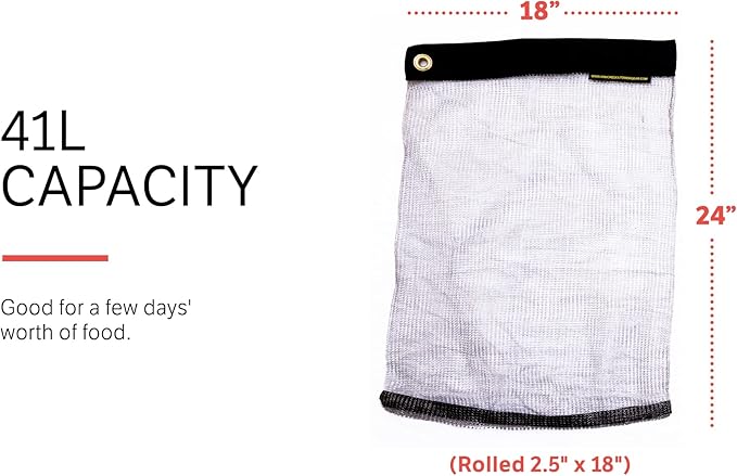 Bear Bags for Food Backpacking - Bear Sack Rodent Proof Food Storage Container - Ultralight Backpacking and Camping Food and Gear Storage Hanging Mesh Bag