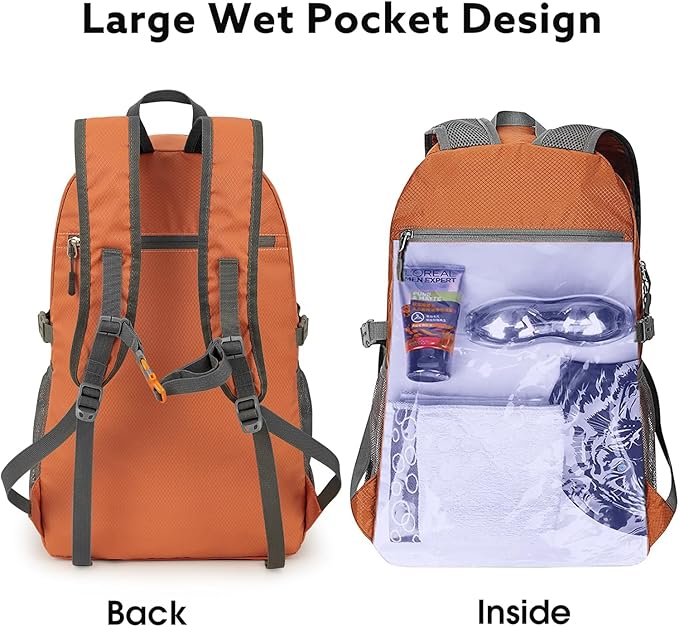 G4Free 40L Lightweight Packable Hiking Backpack, Waterproof Travel Daypack