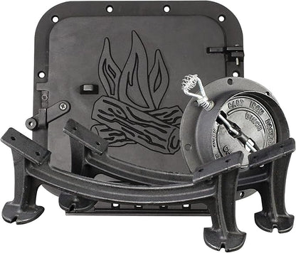 US Stove Company BSK2000 Heavy Duty Camp Stove Kit, Black, Medium