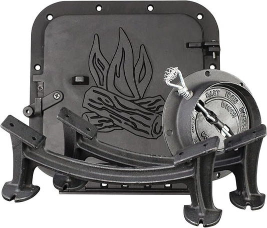 US Stove Company BSK2000 Heavy Duty Camp Stove Kit, Black, Medium