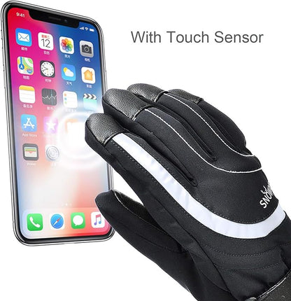 SNOW DEER Heated Gloves Electric Upgraded Men Women 7.4V Rechargeable Battery Gloves,Heated Motorcycle Glove Mittens