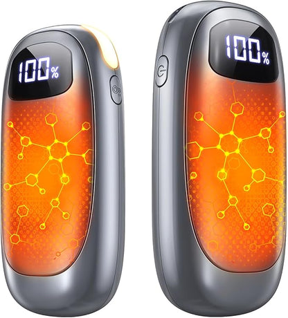Hand Warmers Rechargeable - 2 Pack Electric Hand Warmers 14000mAh, 16 Hrs Warmth Dual-Sided Heating Max 131℉, Reusable Hand Warmers Pocket Heater for Raynauds, Hunting, Golf, Camping
