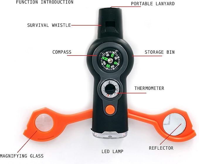 Emergency Whistle with Lanyard Safety Whistle Camping Hike Rescue Signal Survival Whistle