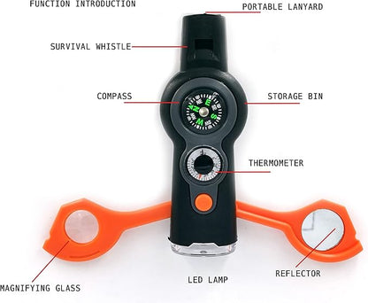 Emergency Whistle with Lanyard Safety Whistle Camping Hike Rescue Signal Survival Whistle