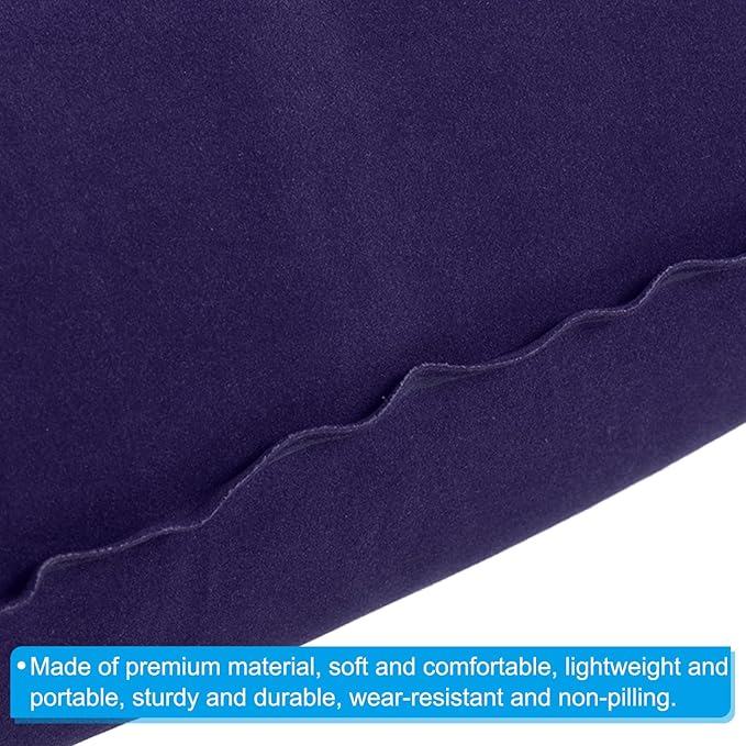 PATIKIL Inflatable Pillow, 2 Pack Squared Ultralight Camping Travel Pillow Desk Rest Neck Support for Hiking Backpacking Office, Dark Purple