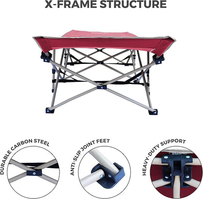 OSAGE RIVER Camping Cot for Adults - Folding Camping Cot - Portable Cots for Sleeping - Rated for 300 lbs