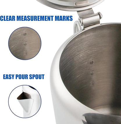 Percolator Coffee Pot Stainless Steel Coffee Percolator with Heat Resistant Glass Knob Top, Compact Coffee Maker Pot for Campfire or Stovetop Coffee Making Outdoor Traveling Fast Brew