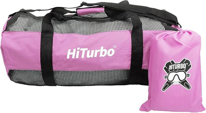 Hiturbo Mesh Dive Duffel Bag: Scuba Gear Bags for Diving, Snorkeling, Freediving and Swimming - 60L Travel Beach Pool Water Sports Equipment Bag with Shoulder Strap