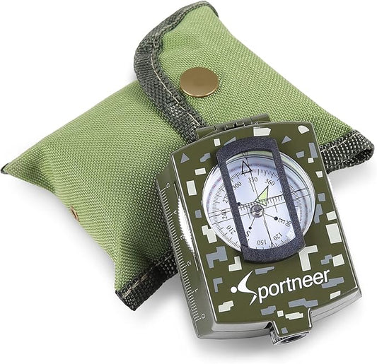 Sportneer Compass Hiking Survival Military Grade Waterproof Boy Scout Compass for Kids Gift Backpacking Camping Hiking Navigation