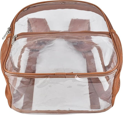 USPECLARE Clear Backpack for Stadium Approved 12×6×12, Water proof Clear Bag for Stadium Events and Concert Work Sport Event