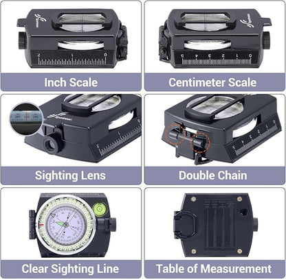 Sportneer Compass Hiking Survival Military Grade Waterproof Boy Scout Compass for Kids Gift Backpacking Camping Hiking Navigation