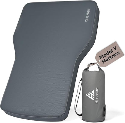 Hikenture Self Inflating Sleeping Pad for Tesla Model Y, Ultra Thick Car Camping Mattress Bed for Model Y, Insulated Double Sleeping Pad with Foam, R-Value 13 Camping Pad for All Season