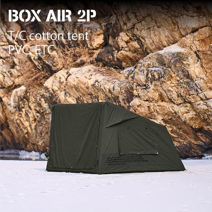 2025 Upgraded Canvas Inflatable Tents for Camping, Windproof Blow Up Air Tent with Pump,No Assembly Needed Luxury Camping Tents